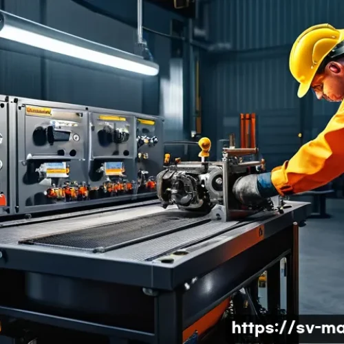설비 유지보수 전문가 되기 위한 경력관리법 - A professional Swedish industrial maintenance technician wearing protective workwear and safety gear...