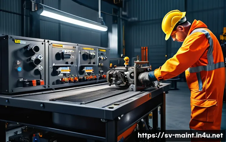 설비 유지보수 전문가 되기 위한 경력관리법 - A professional Swedish industrial maintenance technician wearing protective workwear and safety gear...