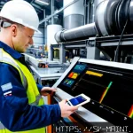 설비 유지보수 프로세스 최적화 사례 - Photorealistic Swedish industrial maintenance optimization case study, modern food-processing facili...